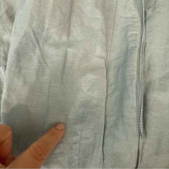 Eileen Fisher Light Gray Long Sleeve Coat - Picture 11 of 12